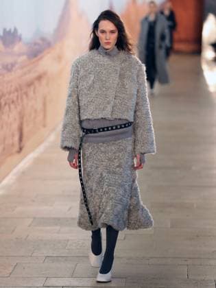 PFW - Time Runway A model walks the runway during the Time Womenswear Fall Winter 2025-2026 show as part of Paris Fashion, on March 6, 2025 in Paris, France. Photo by Alain-Gil Gonzalez ABACAPRESS.COM Paris France  Copyright: xGonzalezxAlain-Gil ABACAx