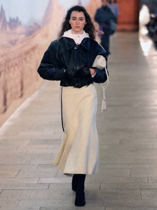 PFW - Time Runway A model walks the runway during the Time Womenswear Fall Winter 2025-2026 show as part of Paris Fashion, on March 6, 2025 in Paris, France. Photo by Alain-Gil Gonzalez ABACAPRESS.COM Paris France  Copyright: xGonzalezxAlain-Gil ABACAx