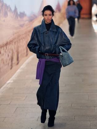 PFW - Time Runway A model walks the runway during the Time Womenswear Fall Winter 2025-2026 show as part of Paris Fashion, on March 6, 2025 in Paris, France. Photo by Alain-Gil Gonzalez ABACAPRESS.COM Paris France  Copyright: xGonzalezxAlain-Gil ABACAx