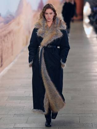 PFW - Time Runway A model walks the runway during the Time Womenswear Fall Winter 2025-2026 show as part of Paris Fashion, on March 6, 2025 in Paris, France. Photo by Alain-Gil Gonzalez ABACAPRESS.COM Paris France  Copyright: xGonzalezxAlain-Gil ABACAx