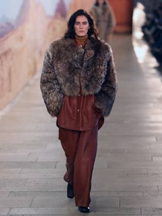 PFW - Time Runway A model walks the runway during the Time Womenswear Fall Winter 2025-2026 show as part of Paris Fashion, on March 6, 2025 in Paris, France. Photo by Alain-Gil Gonzalez ABACAPRESS.COM Paris France  Copyright: xGonzalezxAlain-Gil ABACAx