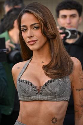 PFW Ludovic de Saint Sernin Outside Arrivals Tini Stoessel arriving at Ludovic de Saint Sernin show during Paris Fashion Week in Paris, France on March 8, 2025. Photo by Julien Reynaud APS-Medias ABACAPRESS.COM Paris France  Copyright: xReynaudxJulien APS-Medias ABACAx