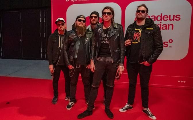 20250307 Red Carpet Verleihung 25. Amadeus Austrian Music Awards WIEN, OESTERREICH - 07. MAERZ: Nominierte fuer die 25. Amadeus Austria Music Award 2025 in der Genre-Kategorie -Hard and Heavy- Punk- Rock-Band TURBOBIER bei ihrer Ankunft am Redcarpet anlaesslich der Verleihung des 25. Amadeus Austria Music Awards 2025 in der MARX Halle am 07. Maerz 20253 in Wien, Oesterreich. 250307_SEPA_17_145 Copyright: xIsabellexOuvrardx SEPAxMedia