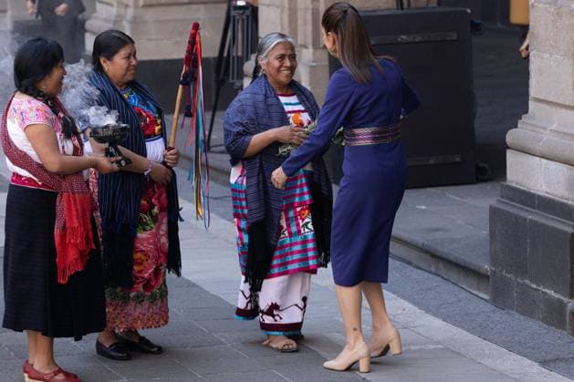 March 8, 2025, Mexico City, Mexico: In the framework of International Women s Day, President Claudia Sheinbaum Pardo led a commemorative ceremony at the National Palace, which was attended by officials of her government. Mexico City Mexico - ZUMAl178 20250308_znp_l178_002 Copyright: xCristianxLeyvax