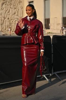 PFW Elie Saab Outside Arrivals Flora Coquerel arriving at Elie Saab show during Paris Fashion Week in Paris, France on March 8, 2025. Photo by Julien Reynaud APS-Medias ABACAPRESS.COM Paris France  Copyright: xReynaudxJulien APS-Medias ABACAx