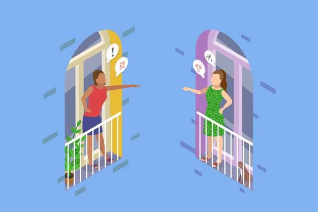 3D Isometric Flat Illustration of Furious Female Neighbors, Conflict Between Residents of a Building<br>3D Isometric Flat Illustration of Furious Female Neighbors, Conflict Between Residents of a Building 3D Isometric Flat Illustration of Furious Female Neighbors, Conflict Between Residents of a Building<br>3D Isometric Flat Illustration of Furious Female Neighbors, Conflict Between Residents of a Building Copyright: xZoonar.com AnastasiiaxTorianykx 23013305