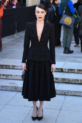 PFW Elie Saab Arrivals Mary Leest attending the Elie Saab Womenswear Fall Winter 2025-2026 show as part of Paris Fashion Week in Paris, France on March 08, 2025. Photo by Aurore Marechal ABACAPRESS.COM Paris France  Copyright: xMarechalxAurore ABACAx