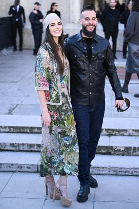 PFW Elie Saab Arrivals Carol Mendes and Vladimir Restoin Roitfeld attending the Elie Saab Womenswear Fall Winter 2025-2026 show as part of Paris Fashion Week in Paris, France on March 08, 2025. Photo by Aurore Marechal ABACAPRESS.COM Paris France  Copyright: xMarechalxAurore ABACAx