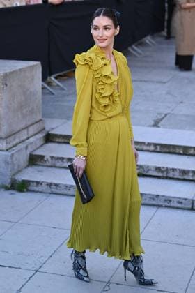 PFW Elie Saab Arrivals Olivia Palermo attending the Elie Saab Womenswear Fall Winter 2025-2026 show as part of Paris Fashion Week in Paris, France on March 08, 2025. Photo by Aurore Marechal ABACAPRESS.COM Paris France  Copyright: xMarechalxAurore ABACAx