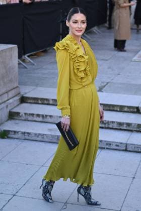 PFW Elie Saab Arrivals Olivia Palermo attending the Elie Saab Womenswear Fall Winter 2025-2026 show as part of Paris Fashion Week in Paris, France on March 08, 2025. Photo by Aurore Marechal ABACAPRESS.COM Paris France  Copyright: xMarechalxAurore ABACAx