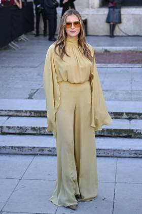 PFW Elie Saab Arrivals Valentina Ferragni attending the Elie Saab Womenswear Fall Winter 2025-2026 show as part of Paris Fashion Week in Paris, France on March 08, 2025. Photo by Aurore Marechal ABACAPRESS.COM Paris France  Copyright: xMarechalxAurore ABACAx