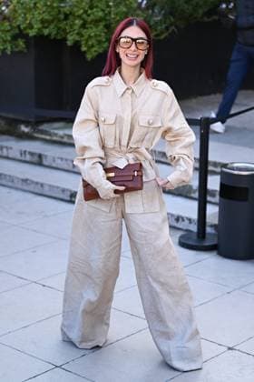 PFW Elie Saab Arrivals Heart Evangelista attending the Elie Saab Womenswear Fall Winter 2025-2026 show as part of Paris Fashion Week in Paris, France on March 08, 2025. Photo by Aurore Marechal ABACAPRESS.COM Paris France  Copyright: xMarechalxAurore ABACAx
