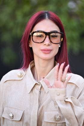 PFW Elie Saab Arrivals Heart Evangelista attending the Elie Saab Womenswear Fall Winter 2025-2026 show as part of Paris Fashion Week in Paris, France on March 08, 2025. Photo by Aurore Marechal ABACAPRESS.COM Paris France  Copyright: xMarechalxAurore ABACAx