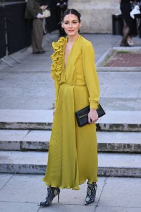 PFW Elie Saab Arrivals Olivia Palermo attending the Elie Saab Womenswear Fall Winter 2025-2026 show as part of Paris Fashion Week in Paris, France on March 08, 2025. Photo by Aurore Marechal ABACAPRESS.COM Paris France  Copyright: xMarechalxAurore ABACAx