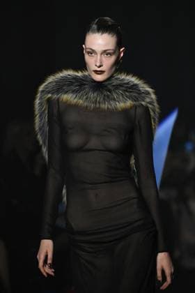 PFW Georges Hobeika Runway A model walks the runway during the Georges Hobeika Womenswear Fall Winter 2025-2026 show as part of Paris Fashion Week in Paris, France on March 08, 2025. Photo by Aurore Marechal ABACAPRESS.COM Paris France  Copyright: xMarechalxAurore ABACAx