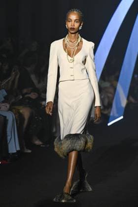 PFW Georges Hobeika Runway A model walks the runway during the Georges Hobeika Womenswear Fall Winter 2025-2026 show as part of Paris Fashion Week in Paris, France on March 08, 2025. Photo by Aurore Marechal ABACAPRESS.COM Paris France  Copyright: xMarechalxAurore ABACAx