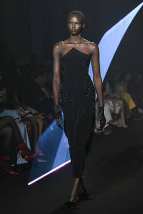 PFW Georges Hobeika Runway A model walks the runway during the Georges Hobeika Womenswear Fall Winter 2025-2026 show as part of Paris Fashion Week in Paris, France on March 08, 2025. Photo by Aurore Marechal ABACAPRESS.COM Paris France  Copyright: xMarechalxAurore ABACAx