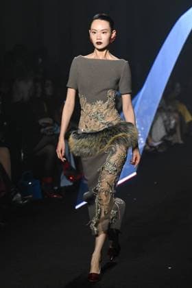 PFW Georges Hobeika Runway A model walks the runway during the Georges Hobeika Womenswear Fall Winter 2025-2026 show as part of Paris Fashion Week in Paris, France on March 08, 2025. Photo by Aurore Marechal ABACAPRESS.COM Paris France  Copyright: xMarechalxAurore ABACAx