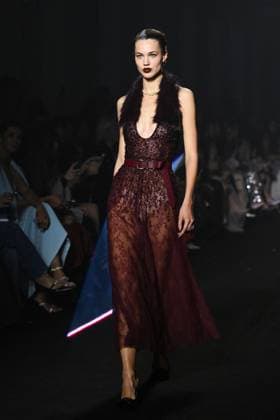 PFW Georges Hobeika Runway A model walks the runway during the Georges Hobeika Womenswear Fall Winter 2025-2026 show as part of Paris Fashion Week in Paris, France on March 08, 2025. Photo by Aurore Marechal ABACAPRESS.COM Paris France  Copyright: xMarechalxAurore ABACAx