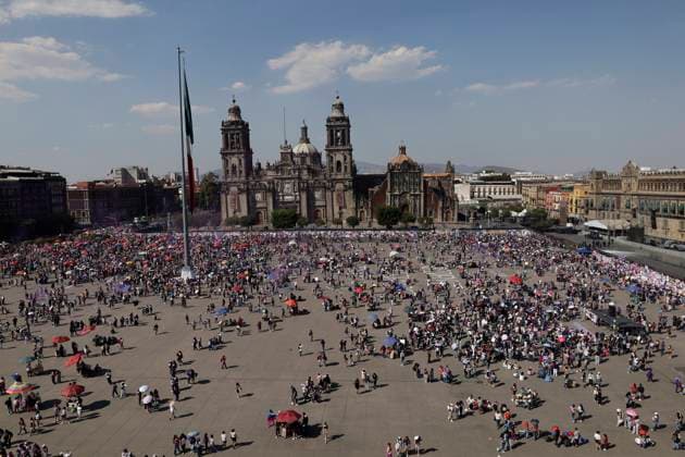 International Women s Day In Mexico Thousands of women demonstrate in the Zocalo of Mexico City, Mexico, on March 8, 2025, to demand an end to gender violence and sexist violence, justice for the victims of femicide, and punishment for the guilty. Nezahualcoyotl, State of Mexico Mexico City Mexico  Copyright: xGerardoxVieyrax originalFilename: 1059681891st.jpg