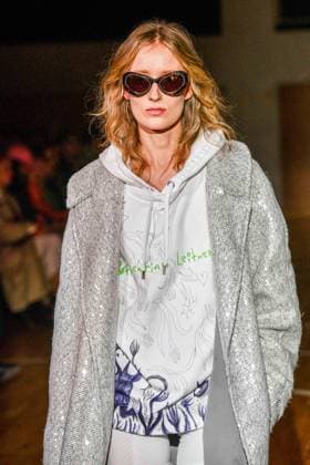 PFW - Florentina Leitner Runway A model walks the runway during the Florentina Leitner Womenswear Fall Winter 2025-2026 show as part of Paris Fashion Week on March 8, 2025 in Paris, France. Photo by Shootpix ABACAPRESS.COM Paris France  Copyright: xShootpix ABACAx