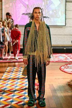 PFW Maxhosa Africa Runway - Paris A model walks the runway during the Maxhosa Africa Womenswear Fall Winter 2025-2026 show as part of Paris Fashion on March 08, 2025 in Paris, France . Photo by Shootpix ABACAPRESS.COM Paris France  Copyright: xShootpix ABACAx