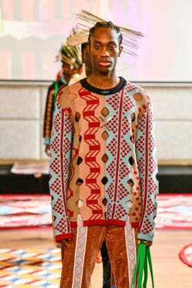PFW Maxhosa Africa Runway - Paris A model walks the runway during the Maxhosa Africa Womenswear Fall Winter 2025-2026 show as part of Paris Fashion on March 08, 2025 in Paris, France . Photo by Shootpix ABACAPRESS.COM Paris France  Copyright: xShootpix ABACAx