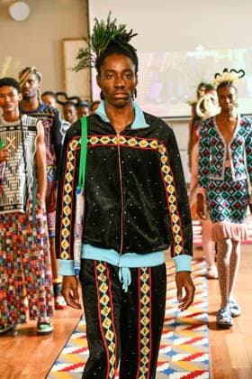 PFW Maxhosa Africa Runway - Paris A model walks the runway during the Maxhosa Africa Womenswear Fall Winter 2025-2026 show as part of Paris Fashion on March 08, 2025 in Paris, France . Photo by Shootpix ABACAPRESS.COM Paris France  Copyright: xShootpix ABACAx