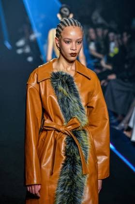 PFW - Georges Hobeika Runway - Paris A model walks the runway during the Georges Hobeika Womenswear Fall Winter 2025-2026 show as part of Paris Fashion Week at Palais De Tokyo in Paris, France, on March 08, 2025. Photo by Shootpix ABACAPRESS.COM Paris France  Copyright: xShootpix ABACAx
