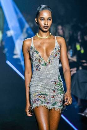 PFW - Georges Hobeika Runway - Paris A model walks the runway during the Georges Hobeika Womenswear Fall Winter 2025-2026 show as part of Paris Fashion Week at Palais De Tokyo in Paris, France, on March 08, 2025. Photo by Shootpix ABACAPRESS.COM Paris France  Copyright: xShootpix ABACAx