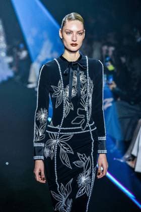 PFW - Georges Hobeika Runway - Paris A model walks the runway during the Georges Hobeika Womenswear Fall Winter 2025-2026 show as part of Paris Fashion Week at Palais De Tokyo in Paris, France, on March 08, 2025. Photo by Shootpix ABACAPRESS.COM Paris France  Copyright: xShootpix ABACAx