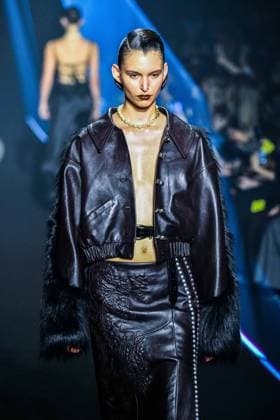 PFW - Georges Hobeika Runway - Paris A model walks the runway during the Georges Hobeika Womenswear Fall Winter 2025-2026 show as part of Paris Fashion Week at Palais De Tokyo in Paris, France, on March 08, 2025. Photo by Shootpix ABACAPRESS.COM Paris France  Copyright: xShootpix ABACAx