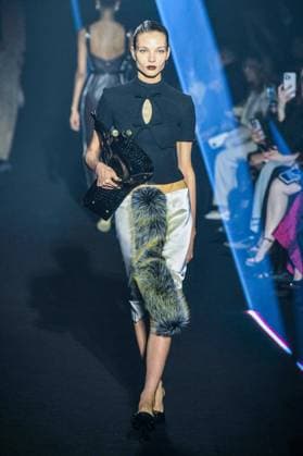 PFW - Georges Hobeika Runway - Paris A model walks the runway during the Georges Hobeika Womenswear Fall Winter 2025-2026 show as part of Paris Fashion Week at Palais De Tokyo in Paris, France, on March 08, 2025. Photo by Shootpix ABACAPRESS.COM Paris France  Copyright: xShootpix ABACAx