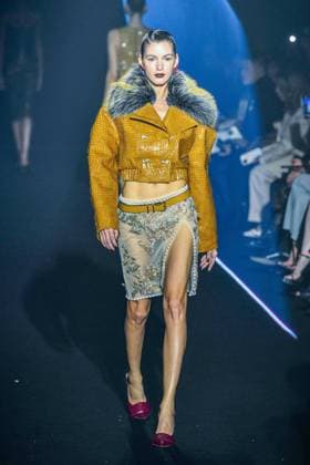 PFW - Georges Hobeika Runway - Paris A model walks the runway during the Georges Hobeika Womenswear Fall Winter 2025-2026 show as part of Paris Fashion Week at Palais De Tokyo in Paris, France, on March 08, 2025. Photo by Shootpix ABACAPRESS.COM Paris France  Copyright: xShootpix ABACAx