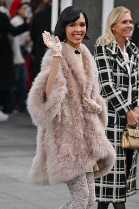 PFW Valentino Outside Arrivals Nara Aziza Smith arriving at Valentino show during Paris Fashion Week in Paris, France on March 9, 2025. Photo by Julien Reynaud APS-Medias ABACAPRESS.COM Paris France  Copyright: xReynaudxJulien APS-Medias ABACAx
