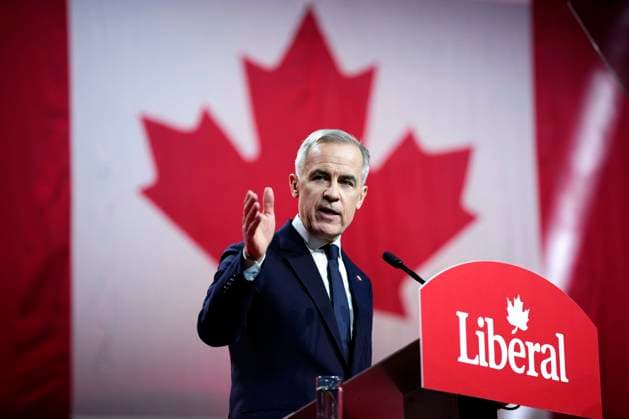 March 9, 2025, Ottawa, On, Canada: Mark Carney, Leader of the Liberal Party of Canada, speaks after being announced the winner at the Liberal Leadership Event in Ottawa, on Sunday, March 9, 2025. Ottawa Canada  - ZUMAc35_ 20250309_zaf_c35_198 Copyright: xJustinxTangx