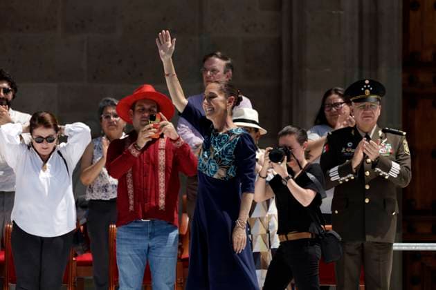 Mexico s President Claudia Sheinbaum Pardo gives a report at informative assembly to celebrate the agreement reached with the US President Donald Trump, with which the tariffs on Mexico was postponed to one month at main square Zocalo. on March 9, 2025 in Mexico City, Mexico. Mexico City Mexico - ZUMAe321 20250309_zia_e321_072 Copyright: xLuisxBarronx
