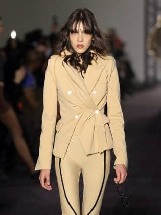 PFW - Ottolinger Runway A model walks the runway during the Ottolinger Womenswear Fall Winter 2025-2026 show as part of Paris Fashion Week at 13 rue de Santeuil on March 09, 2025 in Paris, France. Photo by Alain-gil Gonzalez ABACAPRESS.COM Paris France  Copyright: xGonzalezxAlain-Gil ABACAx