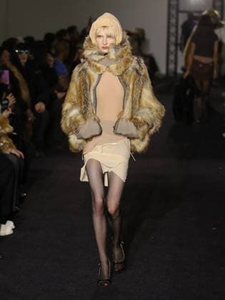 PFW - Ottolinger Runway A model walks the runway during the Ottolinger Womenswear Fall Winter 2025-2026 show as part of Paris Fashion Week at 13 rue de Santeuil on March 09, 2025 in Paris, France. Photo by Alain-gil Gonzalez ABACAPRESS.COM Paris France  Copyright: xGonzalezxAlain-Gil ABACAx