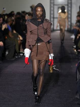 PFW - Ottolinger Runway A model walks the runway during the Ottolinger Womenswear Fall Winter 2025-2026 show as part of Paris Fashion Week at 13 rue de Santeuil on March 09, 2025 in Paris, France. Photo by Alain-gil Gonzalez ABACAPRESS.COM Paris France  Copyright: xGonzalezxAlain-Gil ABACAx
