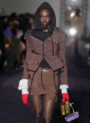 PFW - Ottolinger Runway A model walks the runway during the Ottolinger Womenswear Fall Winter 2025-2026 show as part of Paris Fashion Week at 13 rue de Santeuil on March 09, 2025 in Paris, France. Photo by Alain-gil Gonzalez ABACAPRESS.COM Paris France  Copyright: xGonzalezxAlain-Gil ABACAx