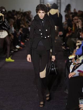 PFW - Ottolinger Runway A model walks the runway during the Ottolinger Womenswear Fall Winter 2025-2026 show as part of Paris Fashion Week at 13 rue de Santeuil on March 09, 2025 in Paris, France. Photo by Alain-gil Gonzalez ABACAPRESS.COM Paris France  Copyright: xGonzalezxAlain-Gil ABACAx