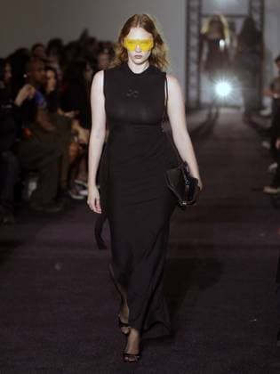 PFW - Ottolinger Runway A model walks the runway during the Ottolinger Womenswear Fall Winter 2025-2026 show as part of Paris Fashion Week at 13 rue de Santeuil on March 09, 2025 in Paris, France. Photo by Alain-gil Gonzalez ABACAPRESS.COM Paris France  Copyright: xGonzalezxAlain-Gil ABACAx