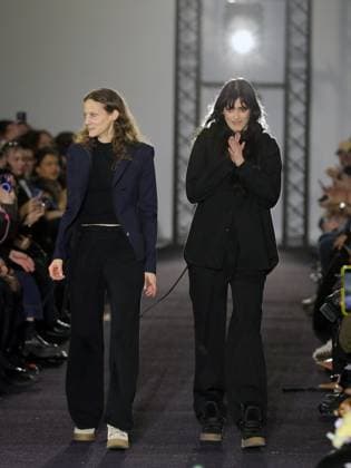 PFW - Ottolinger Runway A model walks the runway during the Ottolinger Womenswear Fall Winter 2025-2026 show as part of Paris Fashion Week at 13 rue de Santeuil on March 09, 2025 in Paris, France. Photo by Alain-gil Gonzalez ABACAPRESS.COM Paris France  Copyright: xGonzalezxAlain-Gil ABACAx