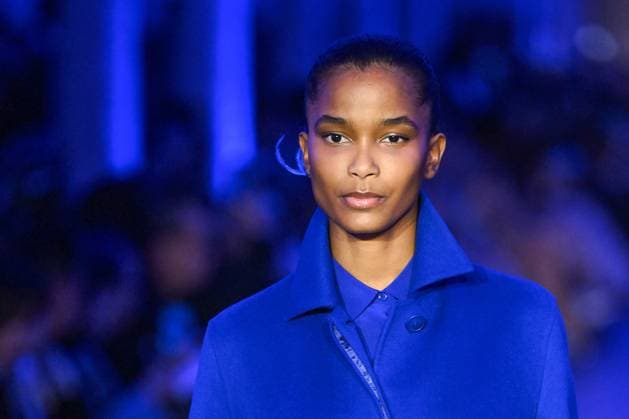 PFW Akris Runway A model walks the runway during the Akris Womenswear Fall Winter 2025-2026 show as part of Paris Fashion Week in Paris, France on March 09, 2025. Photo by Aurore Marechal ABACAPRESS.COM Paris France  Copyright: xMarechalxAurore ABACAx