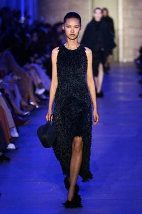 PFW Akris Runway A model walks the runway during the Akris Womenswear Fall Winter 2025-2026 show as part of Paris Fashion Week in Paris, France on March 09, 2025. Photo by Aurore Marechal ABACAPRESS.COM Paris France  Copyright: xMarechalxAurore ABACAx
