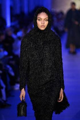 PFW Akris Runway A model walks the runway during the Akris Womenswear Fall Winter 2025-2026 show as part of Paris Fashion Week in Paris, France on March 09, 2025. Photo by Aurore Marechal ABACAPRESS.COM Paris France  Copyright: xMarechalxAurore ABACAx