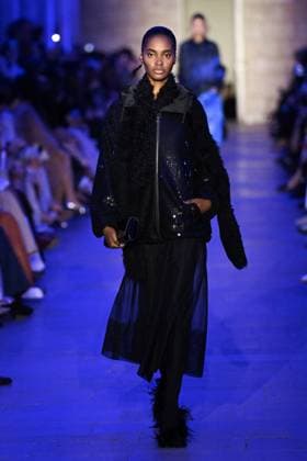 PFW Akris Runway A model walks the runway during the Akris Womenswear Fall Winter 2025-2026 show as part of Paris Fashion Week in Paris, France on March 09, 2025. Photo by Aurore Marechal ABACAPRESS.COM Paris France  Copyright: xMarechalxAurore ABACAx