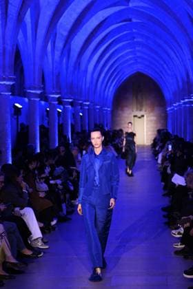 PFW Akris Runway A model walks the runway during the Akris Womenswear Fall Winter 2025-2026 show as part of Paris Fashion Week in Paris, France on March 09, 2025. Photo by Aurore Marechal ABACAPRESS.COM Paris France  Copyright: xMarechalxAurore ABACAx