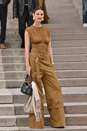 PFW Zimmerman Outside Arrivals Ophelie Guillermand arriving at Zimmerman show during Paris Fashion Week in Paris, France on March 10, 2025. Photo by Julien Reynaud APS-Medias ABACAPRESS.COM Paris France  Copyright: xReynaudxJulien APS-Medias ABACAx